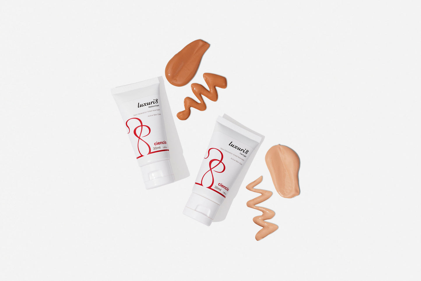 Luxuri8 light/fair and medium/dark tinted balm with SPF -  Ciencia Skincare